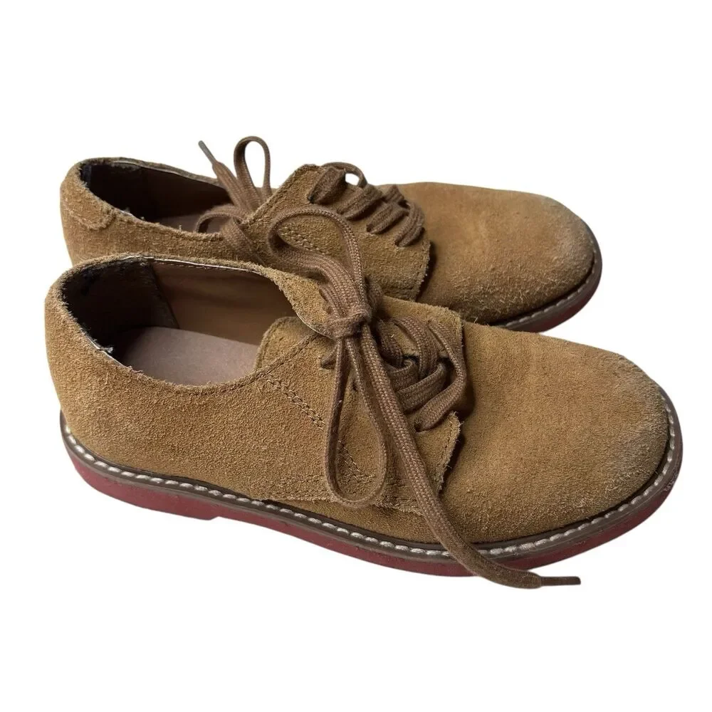 Sperry Caspian III Oxford Leather Upper Brown Shoes Lace Up Little Kids 1M